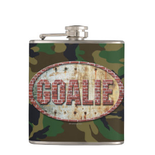 Iron Hockey Goalie Hip Flask
