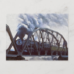 Iron Horses & Iron Bridges Postcard