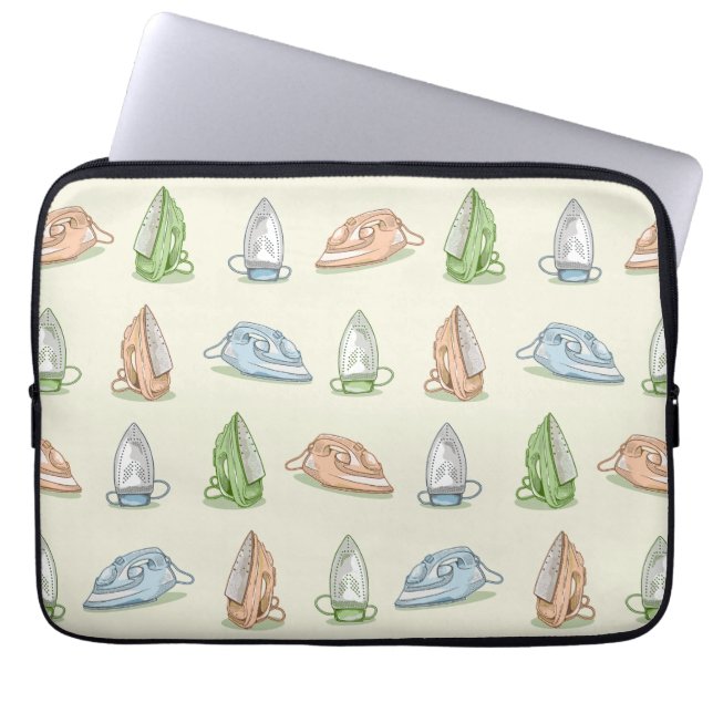 Iron Ironing Laundry patten Laptop Sleeve (Front)