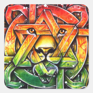 Iron Lion Zion - M1 Square Sticker