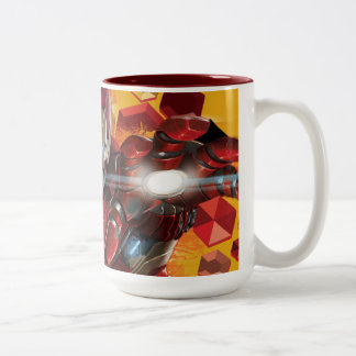 Iron Man Hexagonal Gem Graphic Two-Tone Coffee Mug