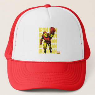 Iron Man Pose With Repeated Name Trucker Hat