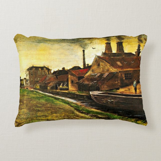 Iron Mill in The Hague by Vincent van Gogh Decorative Cushion (Front)