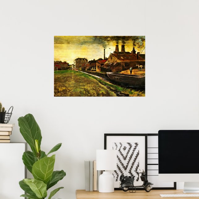 Iron Mill in The Hague by Vincent van Gogh Poster (Home Office)