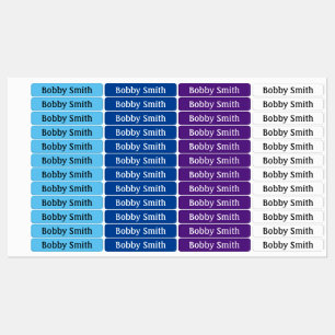 Iron On Boys Clothing Labels Pastels NAME