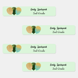 Iron on Green Glitter Party Balloons