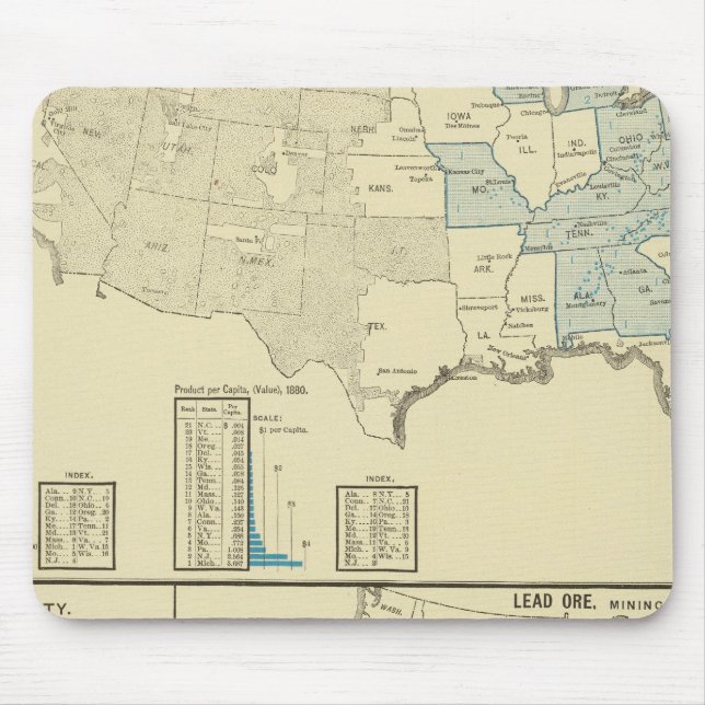 Iron ore mining regions mouse pad (Front)