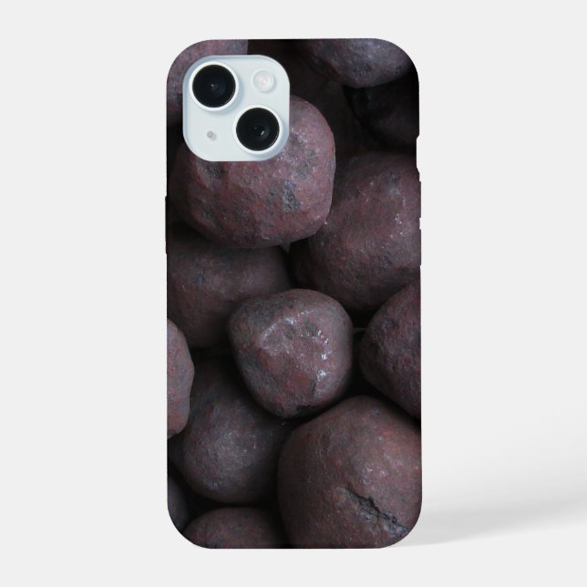 Iron Ore Pellets iPhone 15 Case (Back)