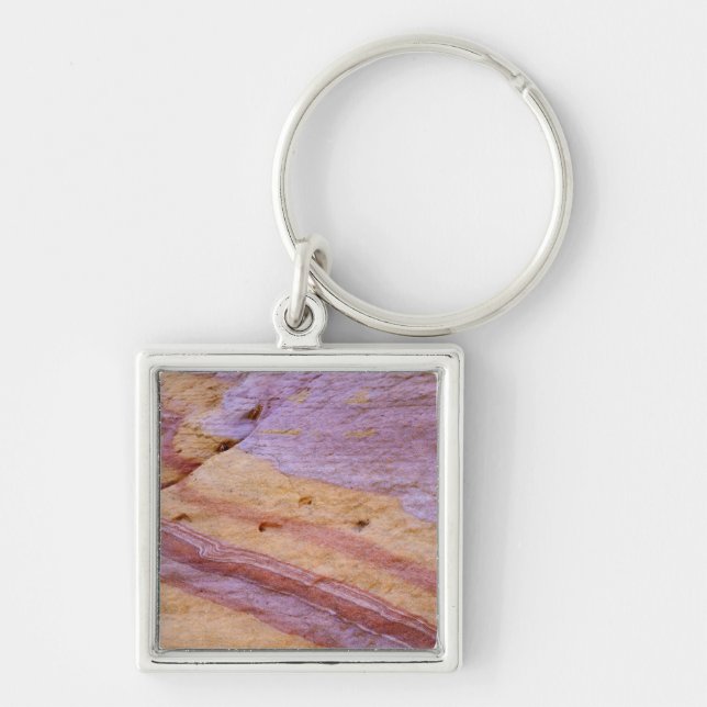 Iron oxides colour a sandstone formation key ring (Front)
