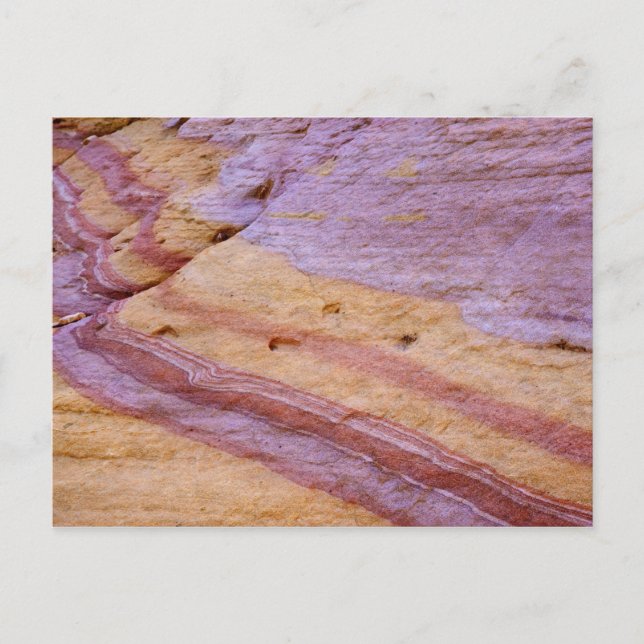 Iron oxides colour a sandstone formation postcard (Front)