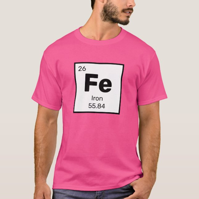 Iron / Periodic Table - Fe Element T-Shirt (Front)