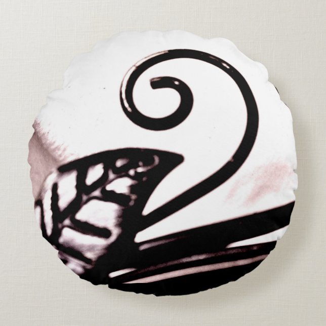 Iron Plant  Round Cushion (Front)