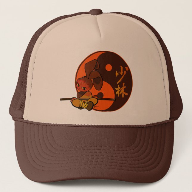 iron shaolin bunny fury trucker hat (Front)