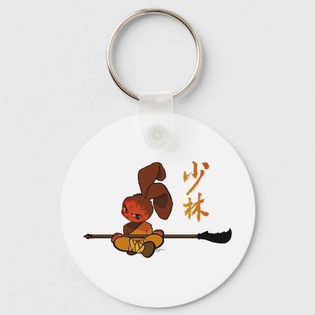iron shaolin bunny kwan dao key ring (Front)