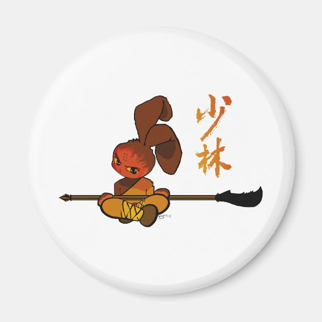 iron shaolin bunny kwan dao magnet (Front)