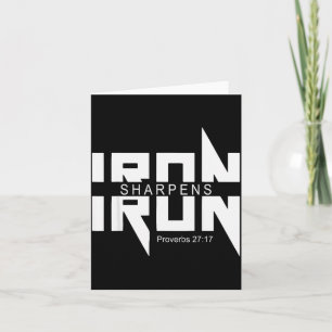 Iron Sharpens Iron Bible Jesus Faith Religious Chr Card