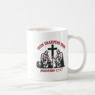 Iron Sharpens Iron Bible Scripture Christian Gym W Coffee Mug