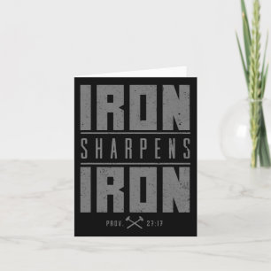 Iron Sharpens Iron Christian Men Bible Scripture G Card