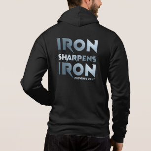 Iron Sharpens Iron – Christian Men & Women Proverb Hoodie