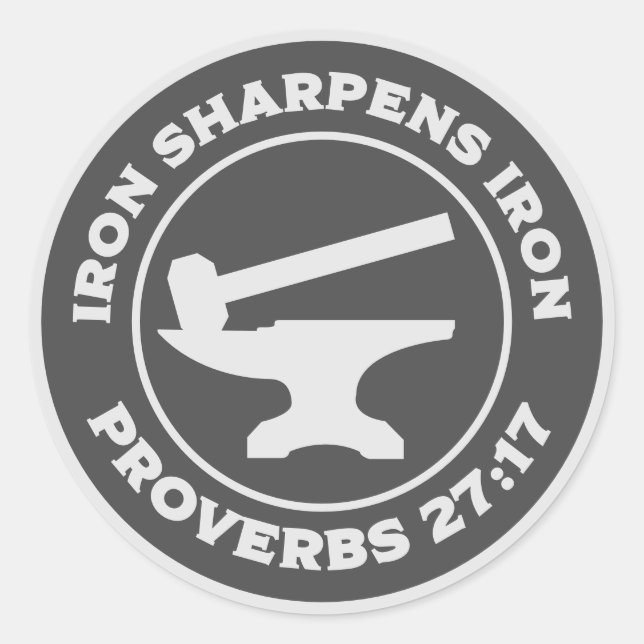 Iron Sharpens Iron Classic Round Sticker (Front)