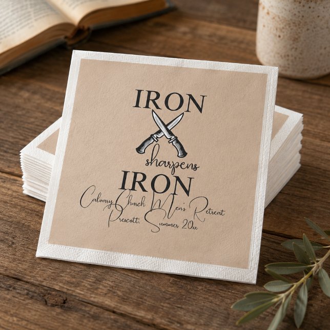 Iron sharpens Iron Knife Christian Napkin (Creator Uploaded)
