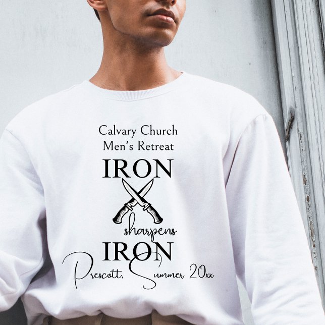 Iron sharpens Iron Knife Men's Christian Retreat T-Shirt (Creator Uploaded)