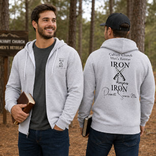 Iron sharpens Iron Knife Men's Retreat Zip Up Hoodie