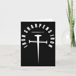 Iron Sharpens Iron Proverbs 27_17 - Front And Back Card