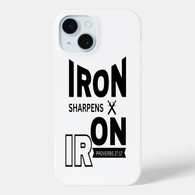 Iron Sharpens Iron Proverbs 27:17 iPhone Case (Back)