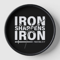 Iron Sharpens Iron Round Wall Clock