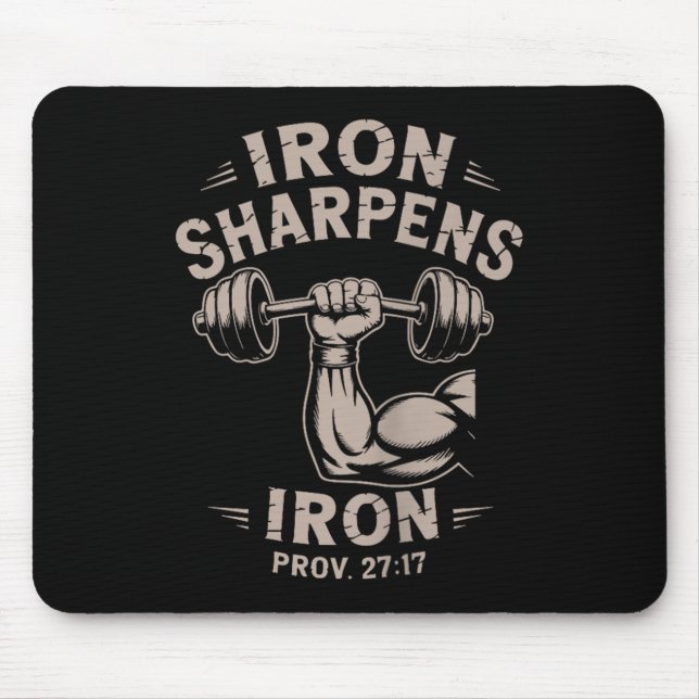 Iron Sharpens Iron Youth Christian Workout Gym Wei Mouse Pad (Front)
