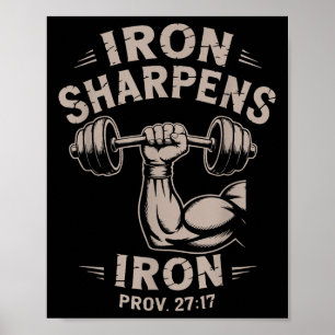 Iron Sharpens Iron Youth Christian Workout Gym Wei Poster