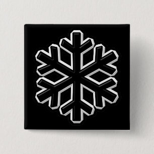 Iron Snowflake 15 Cm Square Badge