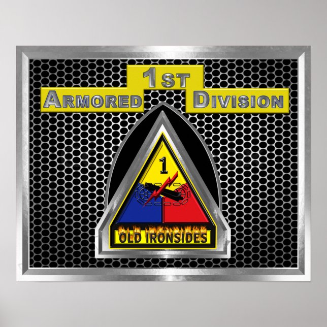 “Iron Soldiers” 1st Armored Division Poster (Front)