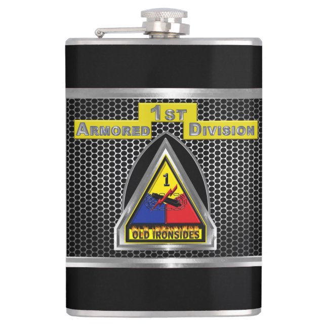 “Iron Soldiers” 1st Armoured Division Hip Flask (Front)