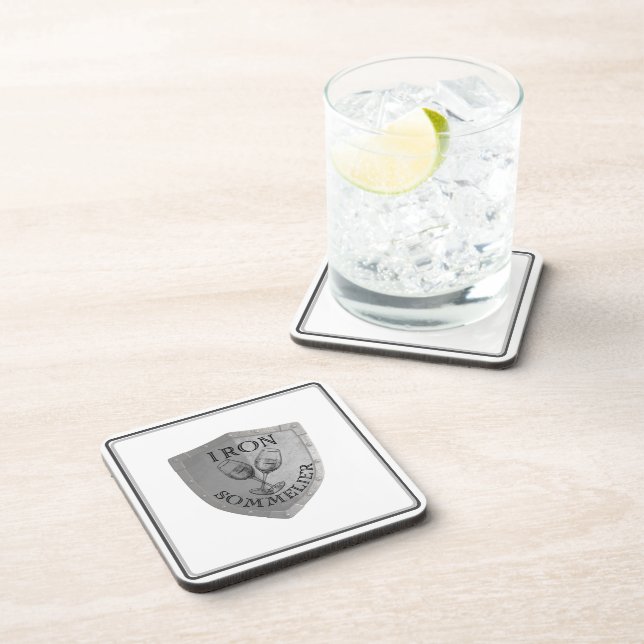Iron Sommelier Wine Lover  Coaster (Right Side)