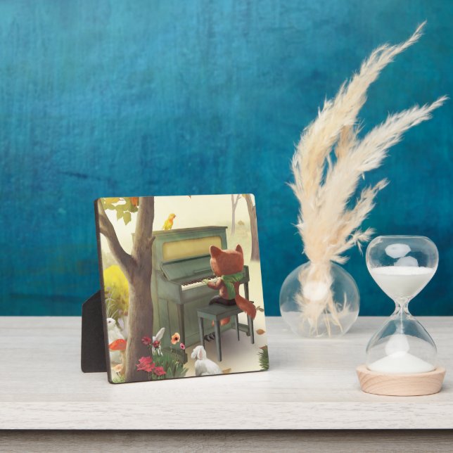 Iron T. Fox: Woodland Piano Solo Music Art Plaque (Insitu)