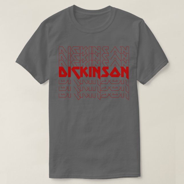 IRON TEXT DICKINSON MAIDEN T-Shirt (Design Front)