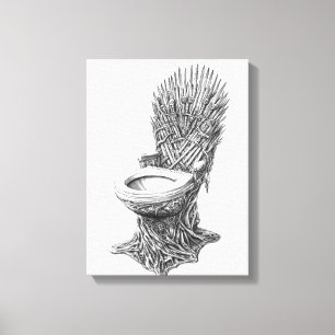 Iron Throne Toilet – Funny Game of Thrones Canvas Print