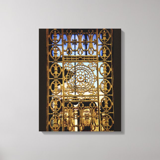 Iron Window Art Canvas Print (Front)