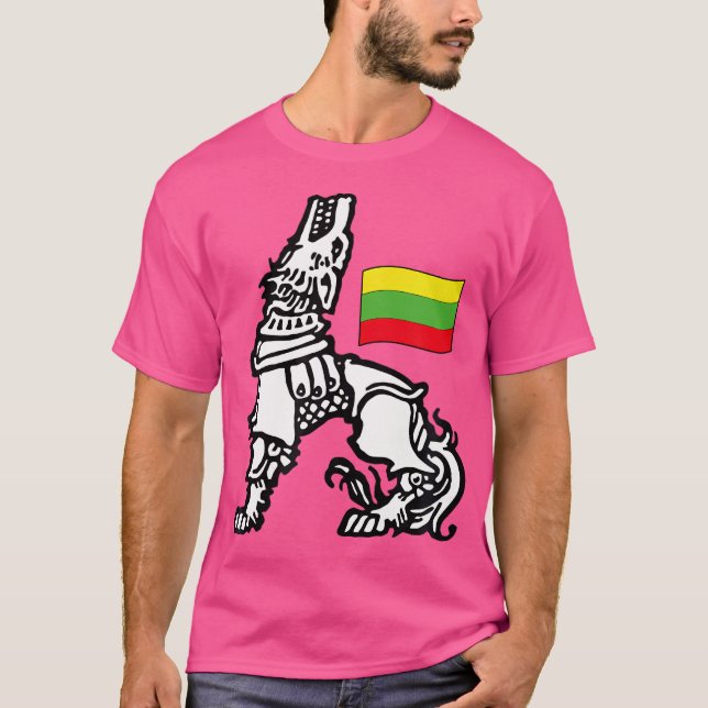 Iron Wolf Lietuva By Lithuania Strong T-Shirt (Front)
