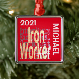 Iron Worker Extraordinaire CUSTOM Metal Tree Decoration