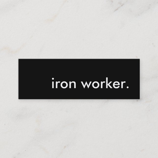 iron worker. mini business card (Front)