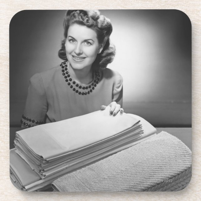 Ironed Linen and Towels Coaster (Front)