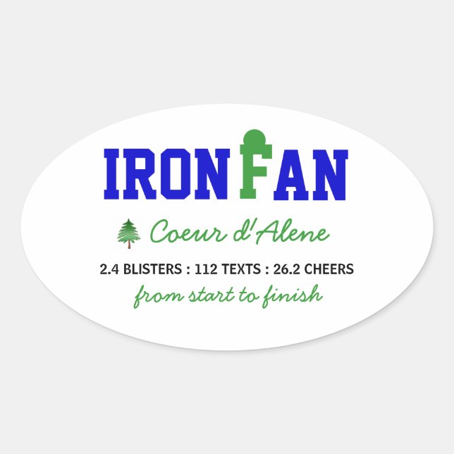 IronFan Oval Sticker (Front)