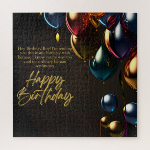 Ironic Birthday Boy Jigsaw Puzzle
