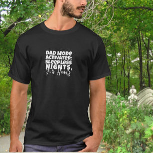 Ironic First Father’s Day Tee white letter humour