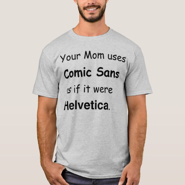 Ironic Modern Typographic Design T-Shirt (Front)