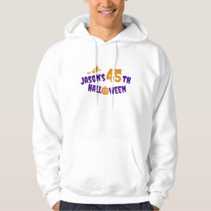 Ironic orange Halloween Pumpkin purple witch Hoodie