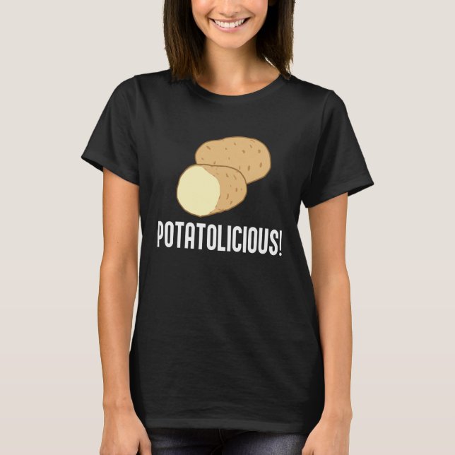Ironic Potatoe Quote Hobby Chef Potatolicious T-Shirt (Front)